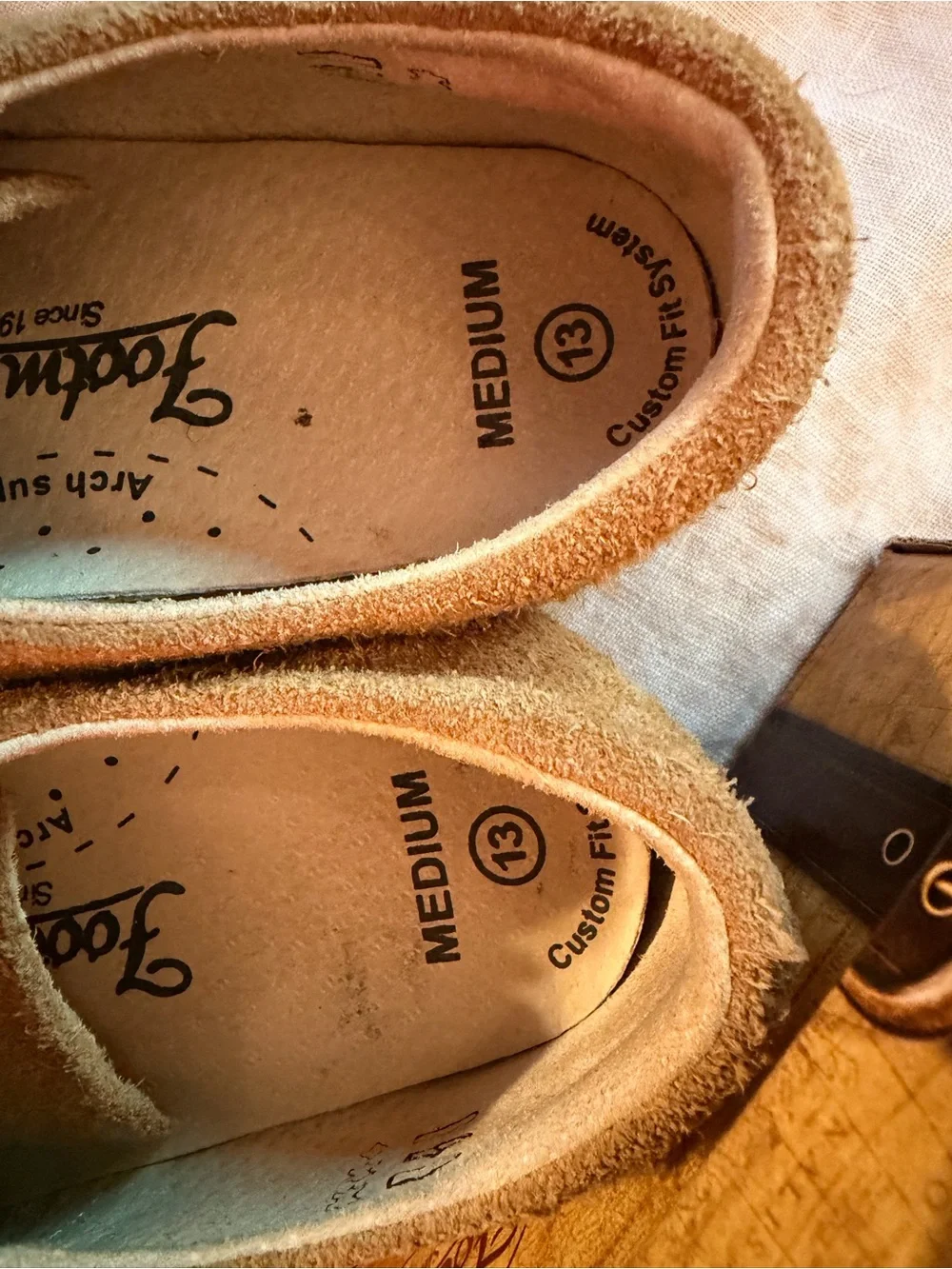 Footmates Boy’s “Dirty Buck” Suede Lace-Up Shoes in Camel Brown
